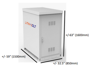 Lithi-Volt Self-Contained BESS 57.6KWH 12KW LiFePO4 Solar Battery System for Outside Installation